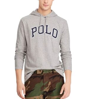 Polo Ralph Lauren Grey Logo Lightweight Hoodie Size M